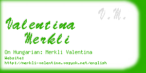 valentina merkli business card